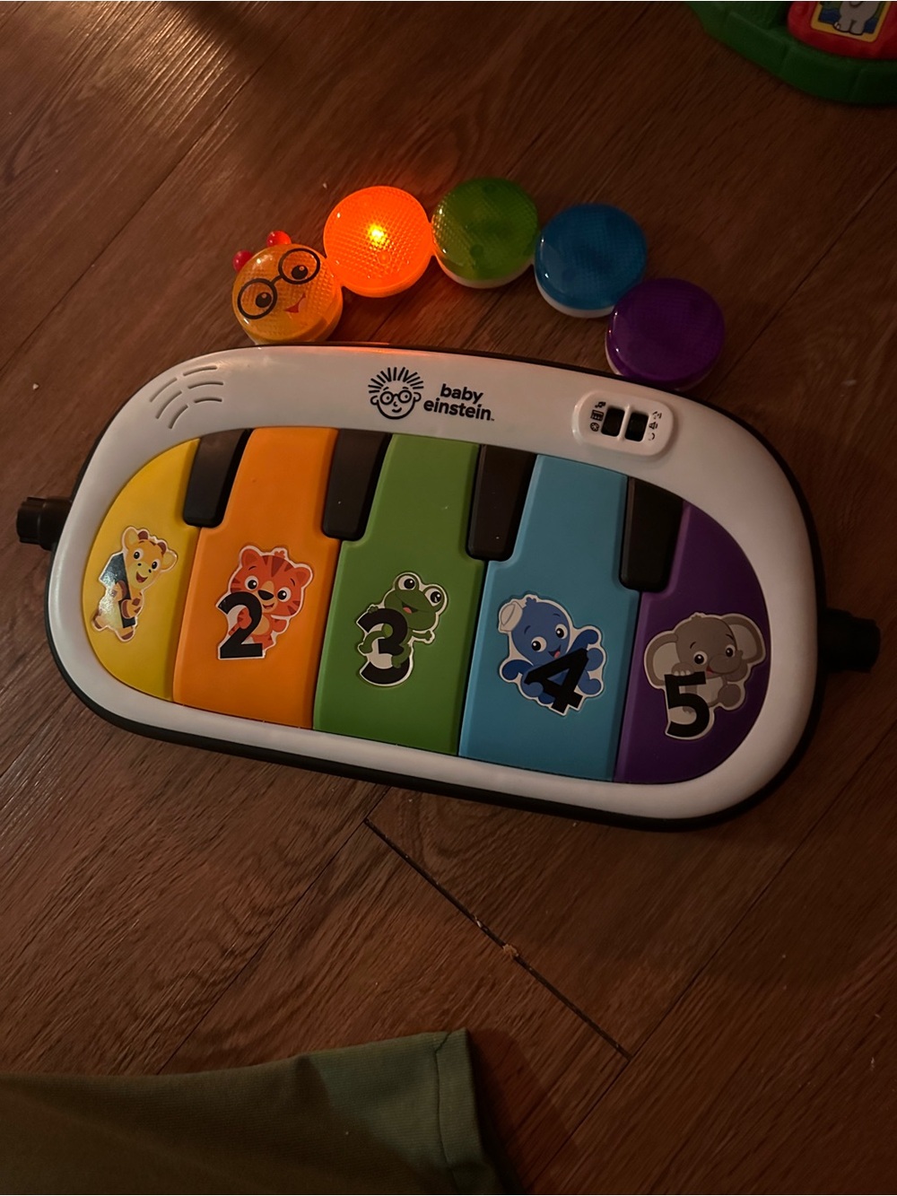 Rainbow Piano Toy - White with Multicolor Keys plays classical music bilingual
